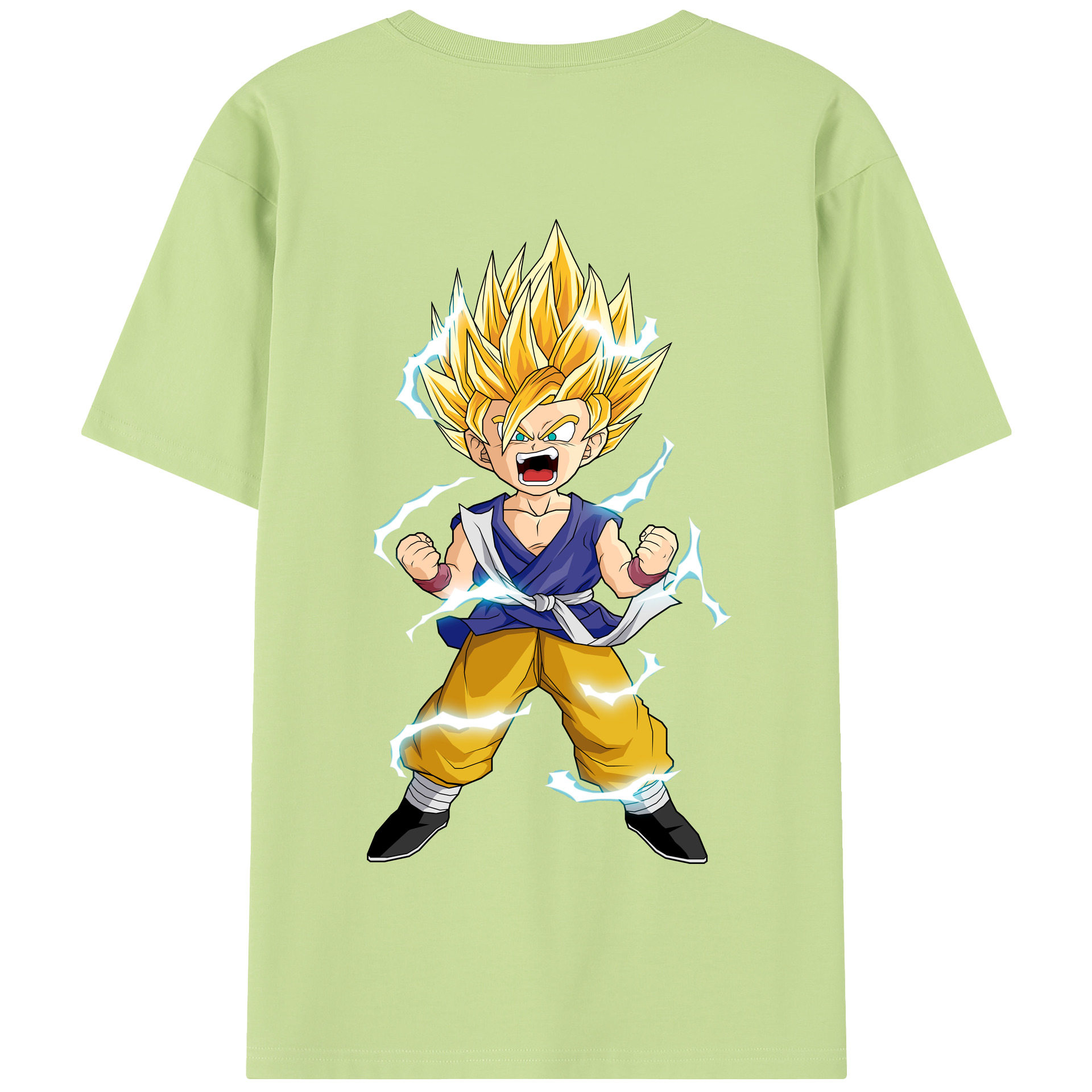 （画像用） ドラゴンボール 孫 悟飯（そんごはん）DRAGON BALL Son Gohan 綿100％半袖Tシャツ（背面プリント）